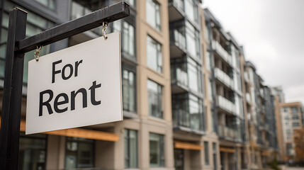 Obraz premium Modern City Real Estate Building for Rent