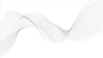 Abstract Flowing Wavy Lines Background - Monochrome Digital Ripple Graphic