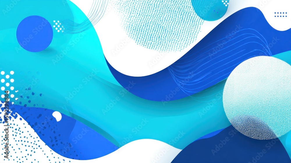 Poster abstract graphic design with dynamic shapes and colors