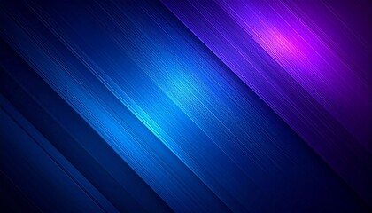 Dynamic Blue and Purple Abstract Background with Luminous Diagonal Lines and Gradient Streaks