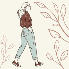 vector illustration of a women