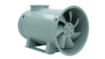 Naklejka premium Inline mixed-flow fan with a corrosion-resistant plastic body isolated on transparent background png