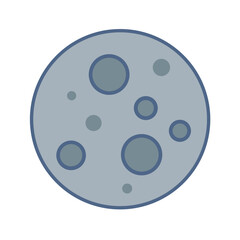 full moon halloween night icon

