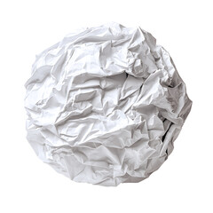 Fototapeta premium Crumpled paper ball with shadow, isolated on a white background