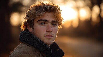 Portrait of a young man outdoors