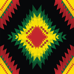 vintage embroidery ikat ethnic batik boho aztec tribal ancient pattern seamless background for fashion fabric and textile,2d illustration