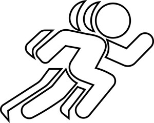 image displays of running and walking icon. often used to symbolize movement fitness or activity in various contexts workout modes or goals related to speed progress or routes web design infographics