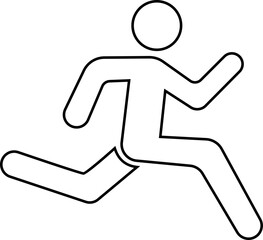 image displays of running and walking icon. often used to symbolize movement fitness or activity in various contexts workout modes or goals related to speed progress or routes web design infographics