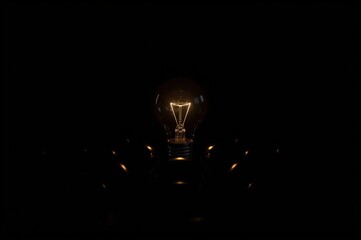 Glowing Light Bulb Dark Background Innovation Creativity Ideas Inspiration Business Concept Energy Electricity Power Bright Illumination Technology Symbol
