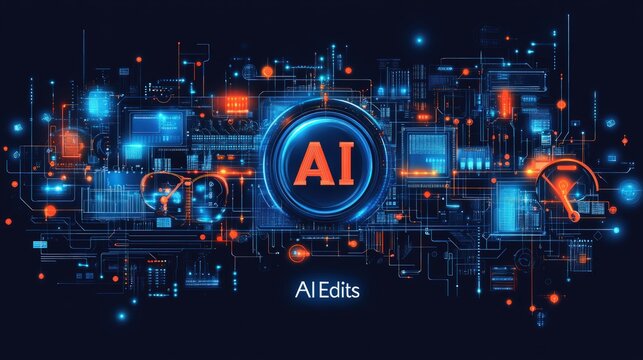 Futuristic AI technology interface