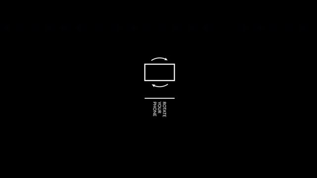Rotate your phone animation with device smartphone. Template for editing, opening video