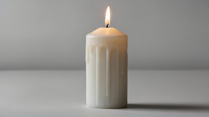 Elegant lit candle with soft glow for cozy ambience and relaxation