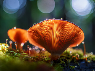 Ganoderma lucidum on neutral surface for supplement product mockup
