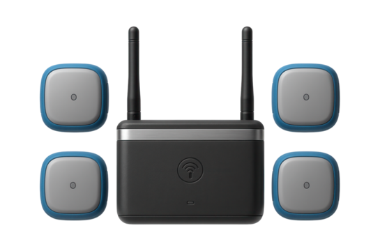 Wireless sensor network kit with battery-powered nodes and gateway for remote data collection