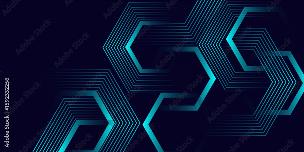 Poster abstract blue modern background with dynamic geometric shapes.vector.eps.10