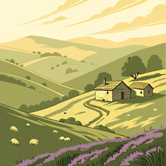 rural landscape in tuscany