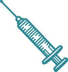 Medical Syringe Vector – Clean and Isolated Injection Icon for Hospital or Pharmacy Design