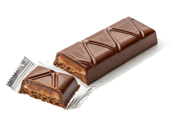 Milk chocolate bar on clear PNG Image