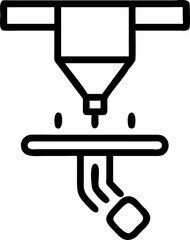 extractor for plumbing outline vector icon on white or transparent background. plumbing tools. Editable and Printable sticker.