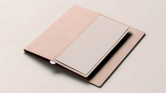 Minimalist Leather Notebook Cover with Slim Journal Insert for Office, Study, or Travel Use