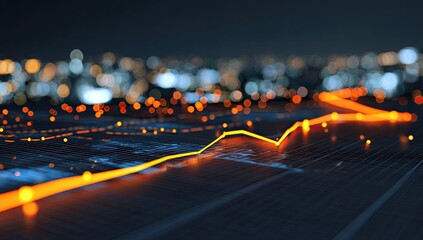 Abstract data visualization of urban growth