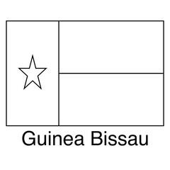 Obraz premium Flag of Guinea Bissau line