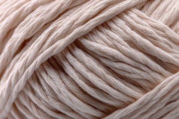 Fototapeta premium Beige and Gray Natural Fiber Texture with Thread