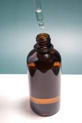 amber bottle with dropper