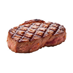 Grilled Steak with a Gridded Texture.