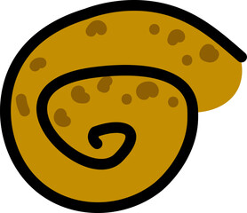 Fototapeta premium Cartoon Sea Shell