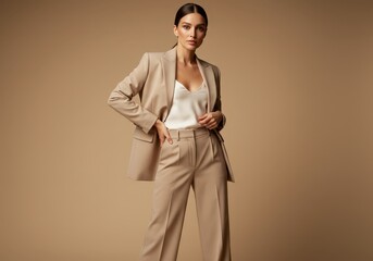 Beige suit for women business casual fashion style trends