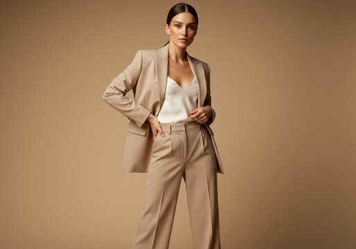 Beige suit for women business casual fashion style trends