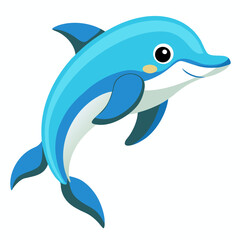 dolphin jumping isolated on white background