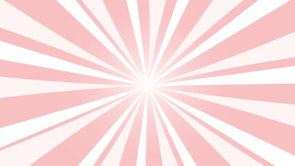 Vibrant Pink Sunburst Background - Retro Radial Rays Pattern