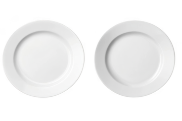 Two plates sitting on Black Backdrop for Meal Prep and Minimalist Setup.