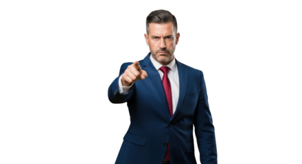 A businessman pointing finger looking at you. featuring businessman, pointing, finger. This image is ideal for use in various financial contexts.