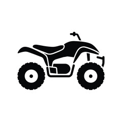 Black silhouette of an all terrain vehicle
