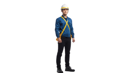 A construction worker in safety gear. featuring worker, construction, safety. This image is ideal for use in various financial contexts.