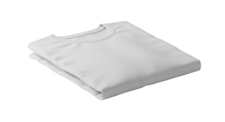 Fototapeta premium Folded white t shirt isolated on white background
