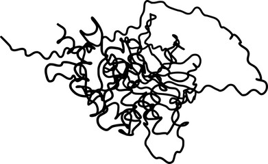 Protein molecule silhouette