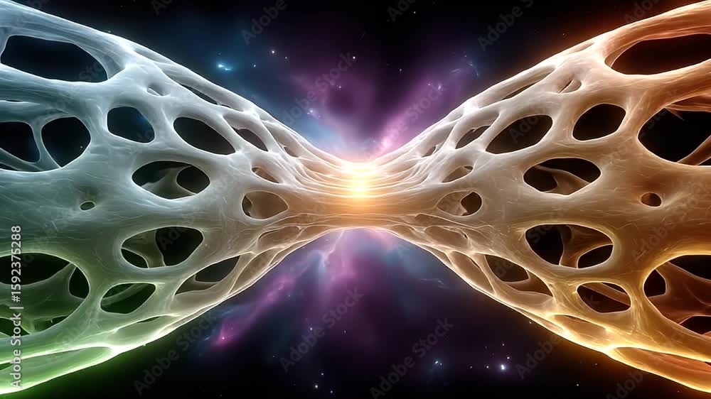 Poster abstract interconnected structures