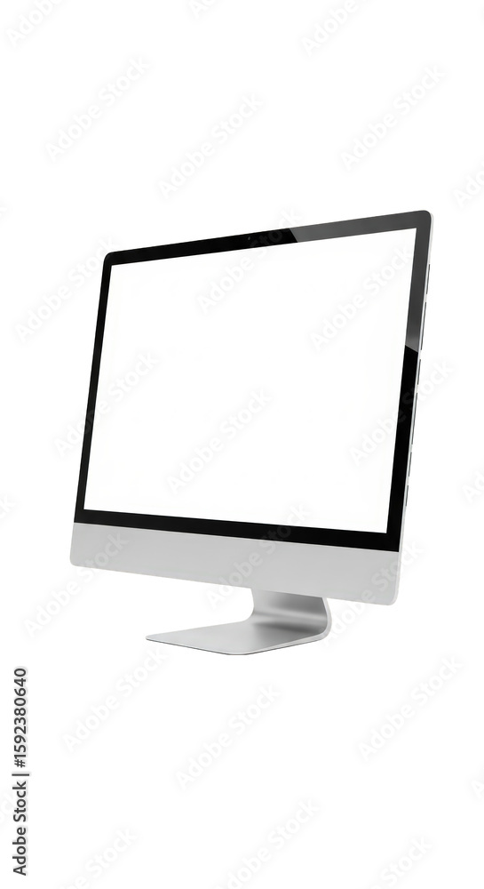 Fototapete a modern desktop computer with blank screen. featuring computer, desktop, monitor. this image is ide