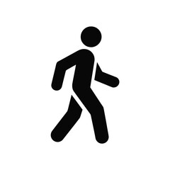 Simple silhouette of a person walking