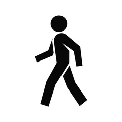 Silhouette of a person walking forward