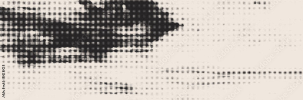 Poster retro effect background. abstract halftone texture overlay. black dotted pattern on beige bg. vector