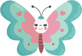 Cute butterfly vector illustration