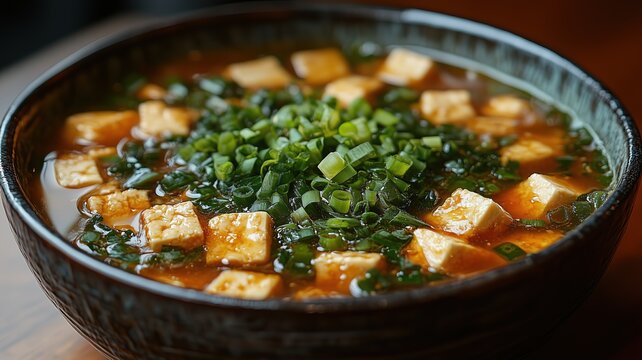 Anti-gravity miso soup nebula with tofu cubes orbiting in dashi galaxy and edible star clusters
