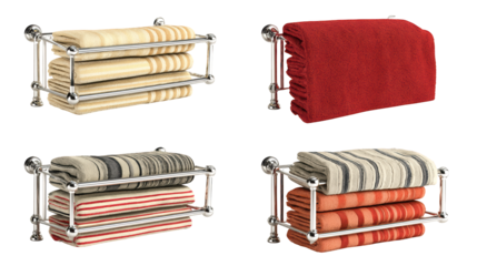 Enhance your bathroom with a stylish fourtier towel rack set, modern design and functionality for everyday use