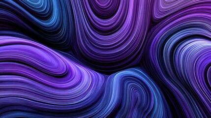 Obraz premium Abstract swirling shapes in vibrant purples and blues