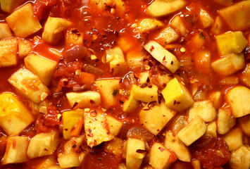 Vegetable stew. Vegetarian food. food top view